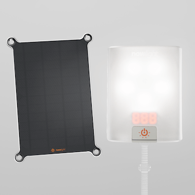 Get a NowLight and a Solar Panel for charging on sunny days